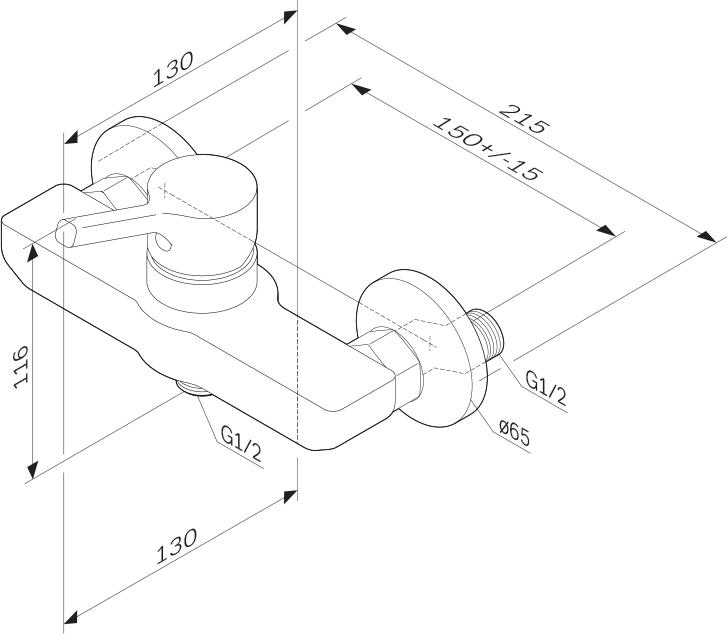 Смеситель для душа Am.Pm X-Joy S F85B20022, черный