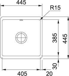 Кухонная мойка 44 см Franke Kubus KBK 110-40 126.0335.879 графит