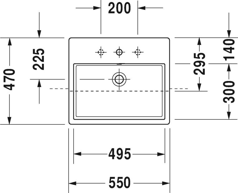 Раковина Duravit Vero Air 55 см 0382550000, белый