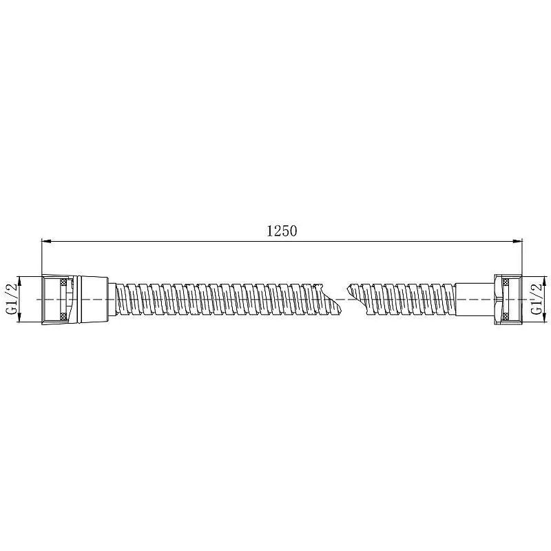 Шланг для душа Aquatek 125 см, цвет хром, AQ2100CR