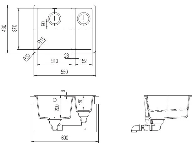 Кухонная мойка Schock Quadro 700640 бежевый