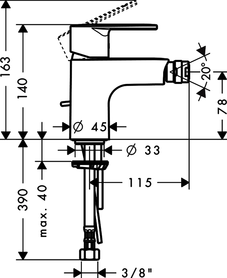 Смеситель для биде Hansgrohe Talis E2 31622000, хром