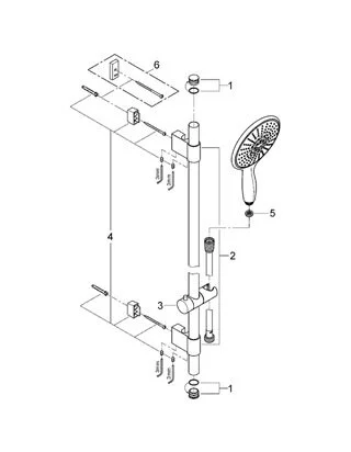 Душевой гарнитур Grohe Power&Soul 27749000 хром