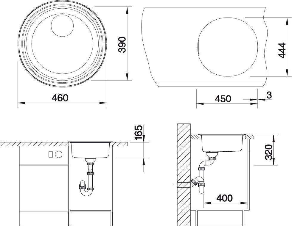 Кухонная мойка Blanco Rondosol 513308 сталь