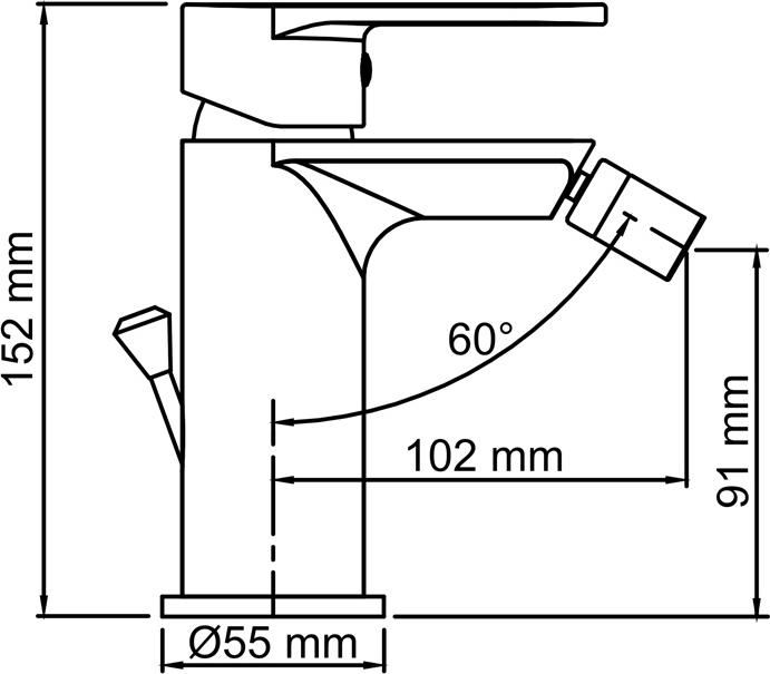 Смеситель для биде WasserKraft Mindel 8506, белый матовый