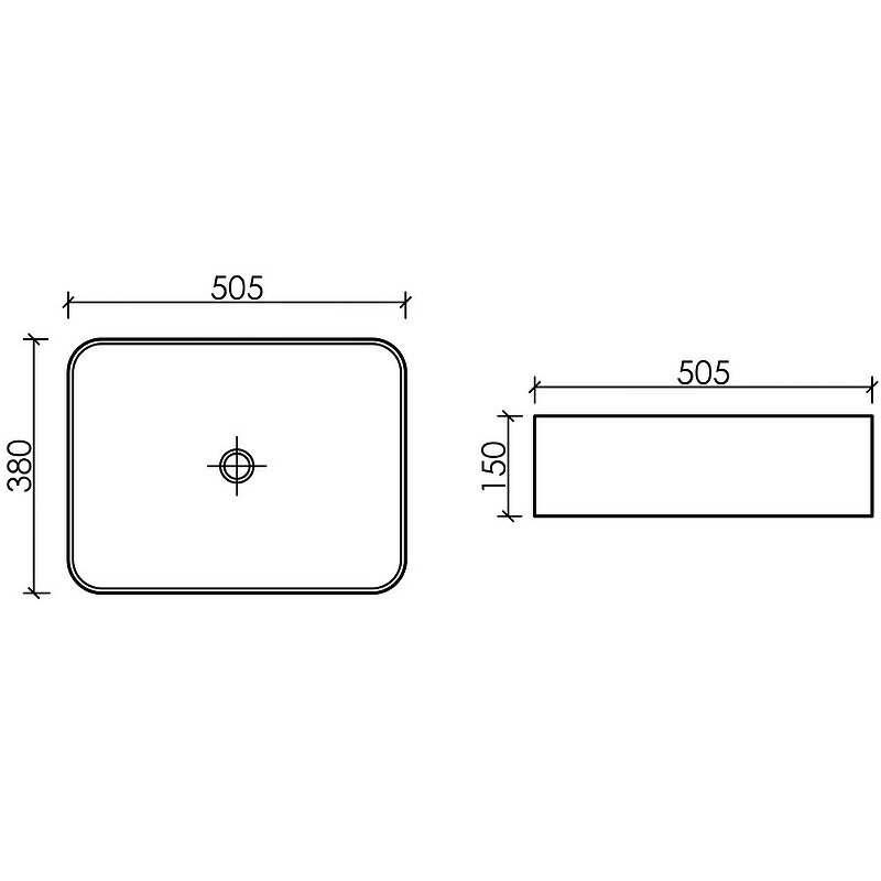 Раковина накладная Ceramica Nova Element CN6052MH антрацит