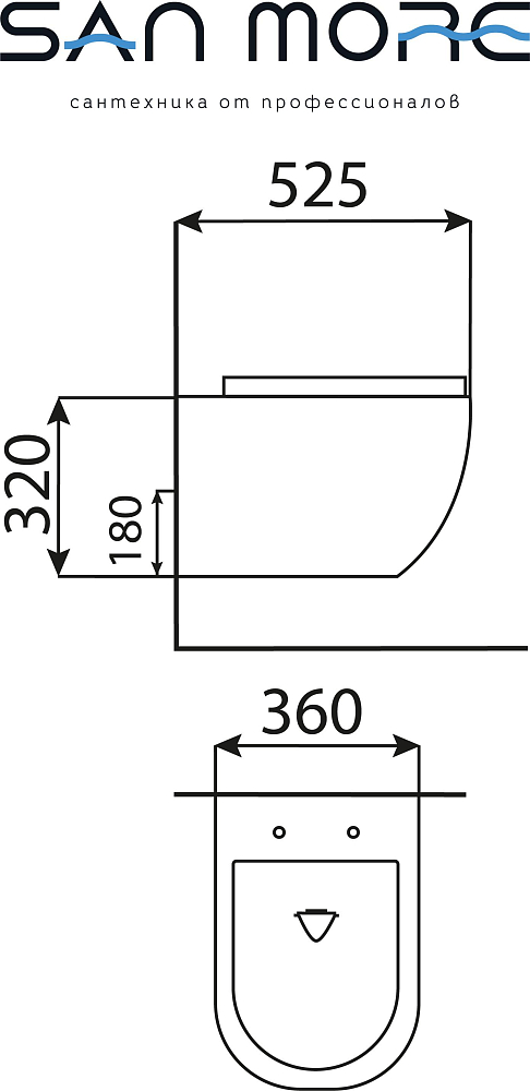 Комплект AlcaPlast Sadromodul AM101/850-0001 с подвесным унитазом San More Fiaba SMT971901 с сиденьем микролифт