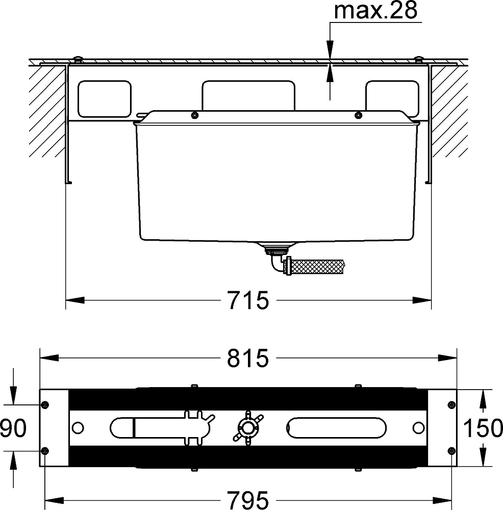 Скрытая часть Grohe 29037000