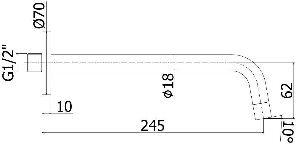 Излив Paffoni Light ZBOC046NO черный