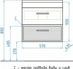 Мебель для ванной Style Line Лотос 60 Plus подвесная шелк зебрано