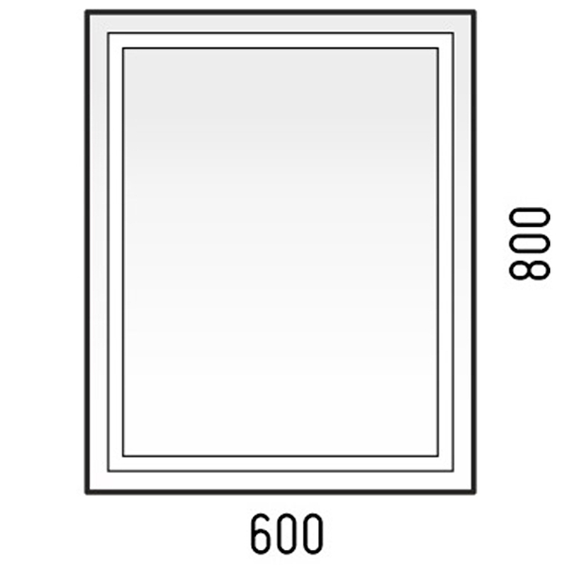 Зеркало Corozo Барго 60 SD-00001116 с подсветкой с сенсорным выключателем и часами