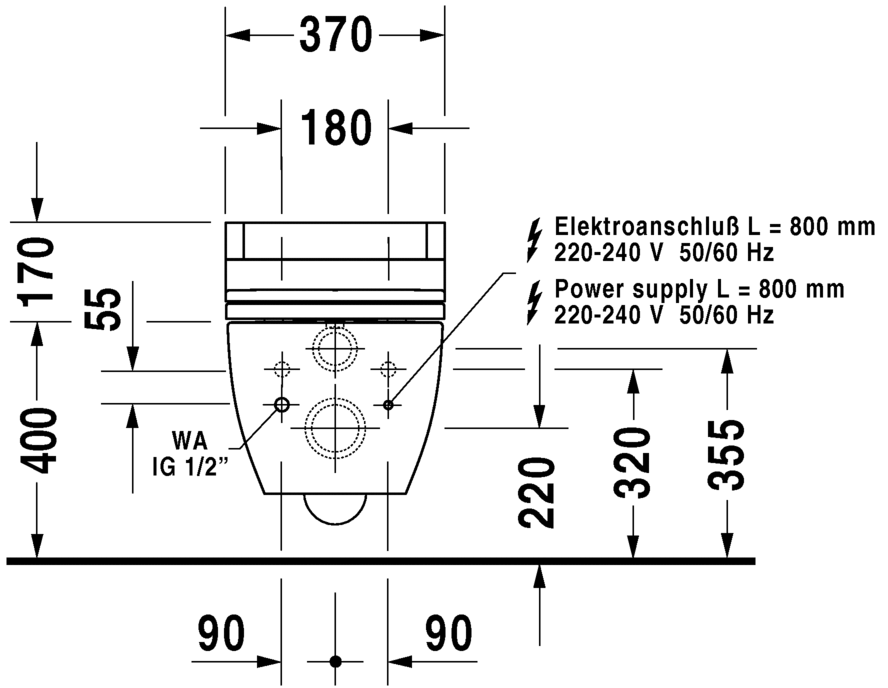 Подвесной унитаз Duravit Happy D.2 Rimless 2550590000 безободковый