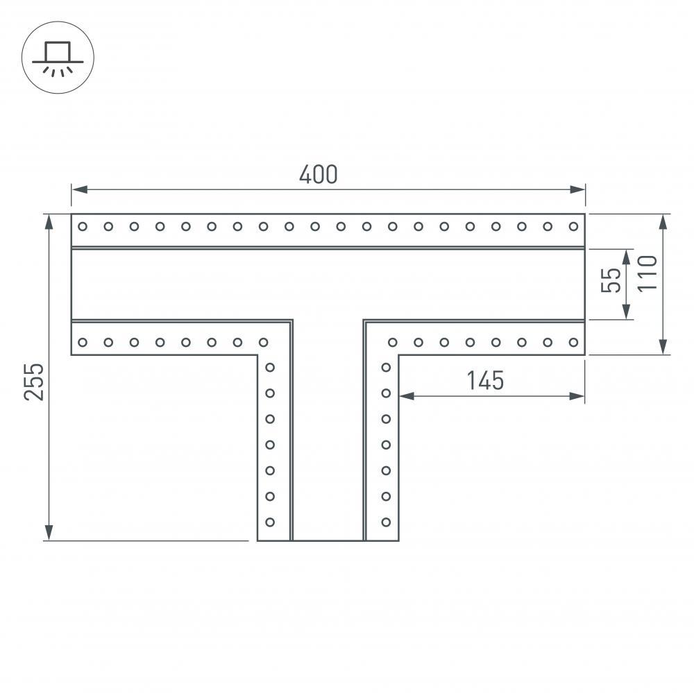 Коннектор T-образный Arlight SL-Linia55-Fantom 030133