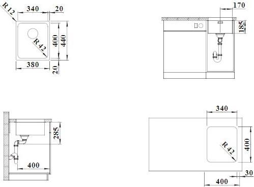 Кухонная мойка Blanco Solis 340-U 526115