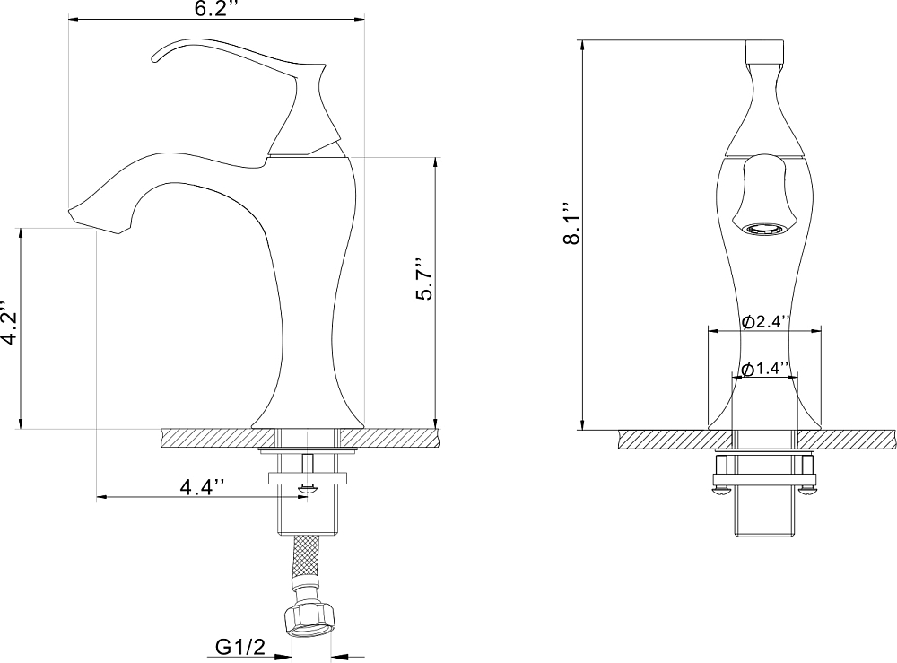 Смеситель Kraus Ventus KEF-15001BN для раковины