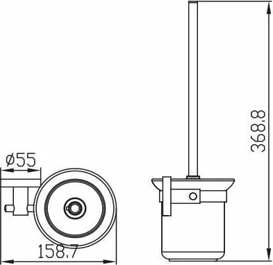 Ёршик для унитаза Kaiser Bronze KH-4106, бронза