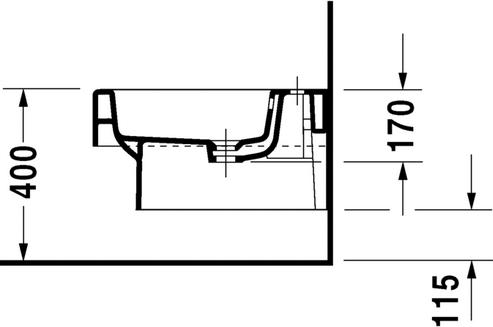 Подвесное биде Duravit Vero 223915