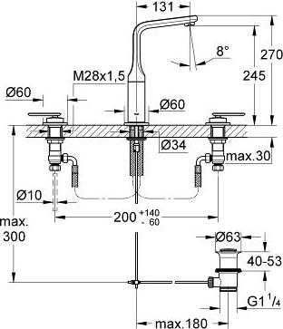 Смеситель для раковины Grohe Veris 20180000