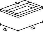 Мебельная раковина Eurolegno Dado 70x50