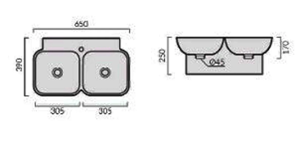 Раковина Cerutti Spa Double CT9702 белый