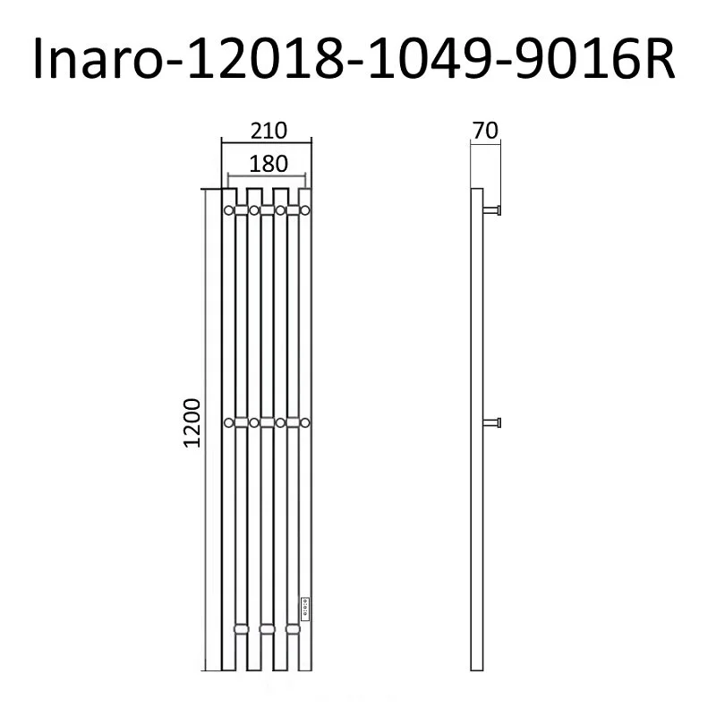 Полотенцесушитель электрический Маргроид Инаро Inaro-12018-1049-9016R белый