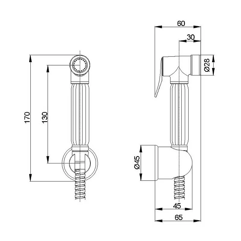 Душевая лейка Veragio Kit 30811 бронза