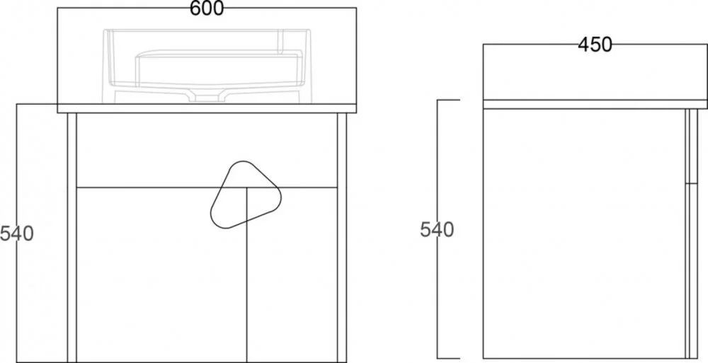 Тумба под раковину Voq Sense tumba s rakovinoy Voq Sense 60 ultra white&natural oak белый