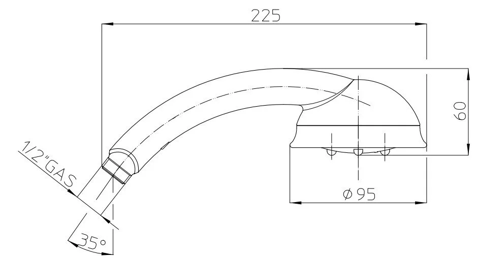 Душевая лейка Bossini Ambra B00078.030 хром