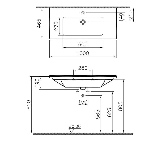 Раковина VitrA S50 5479B003-0001 белый