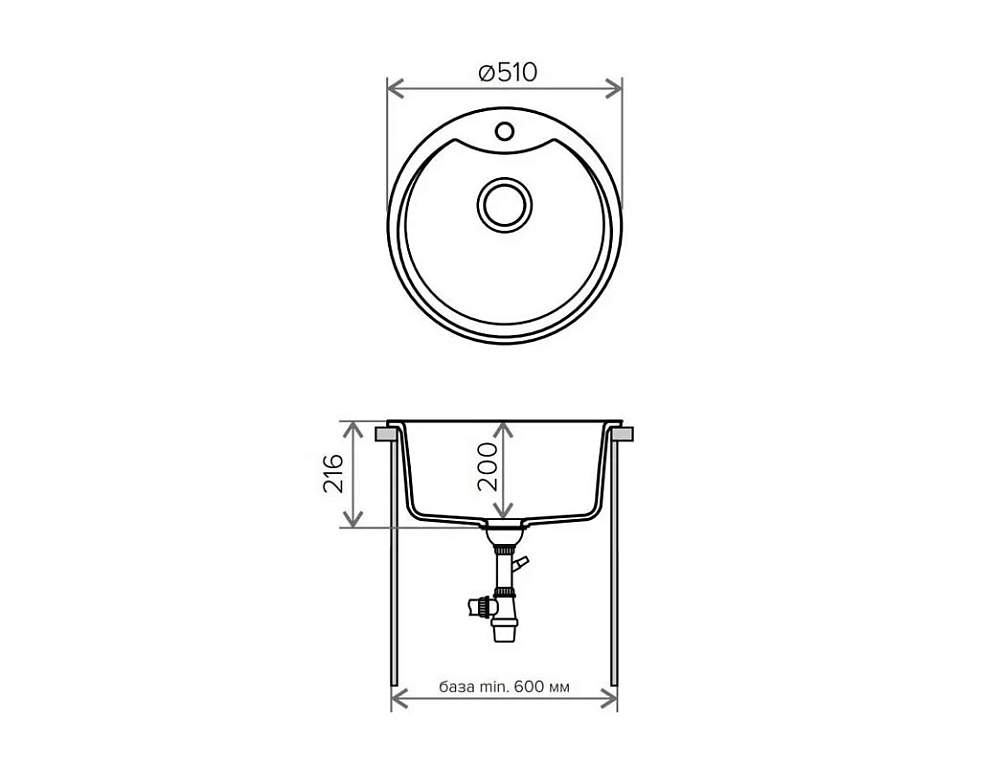 Кухонная мойка Tolero R-108E №101 (Бежев) желтый