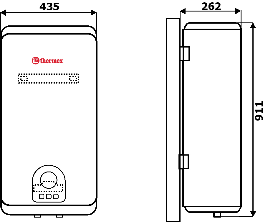 Водонагреватель Thermex Flat Diamond Touch ID 50 V