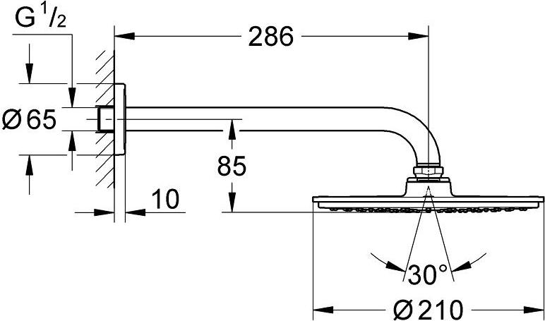 Верхний душ Grohe Rainshower Cosmopolitan 26062000