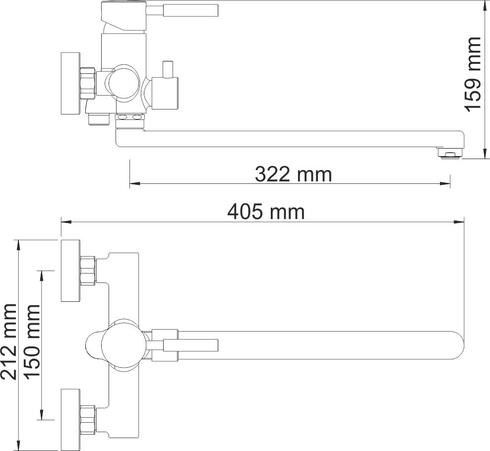 Смеситель Wasserkraft Main 4102L для ванны