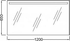 Зеркало 120х65 Jacob Delafon Parallel EB1418-NF 120 см