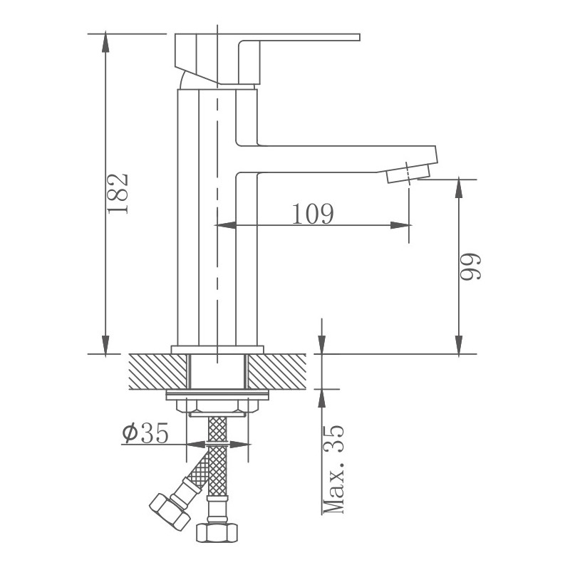 Смеситель для раковины Haiba HB10806 сатин