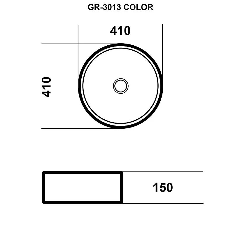 Раковина накладная Grossman Color GR-3013VIM бордовый