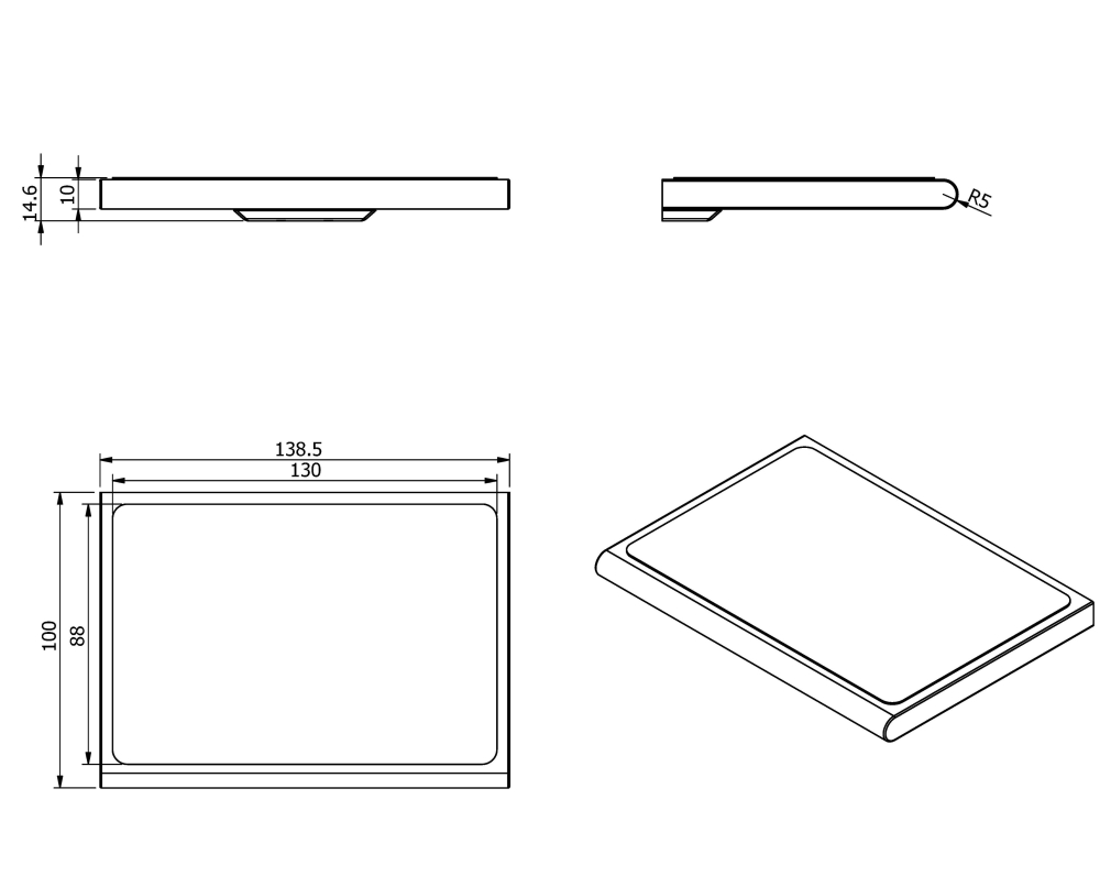 Полка Langberger Accessories 73351-WH хром