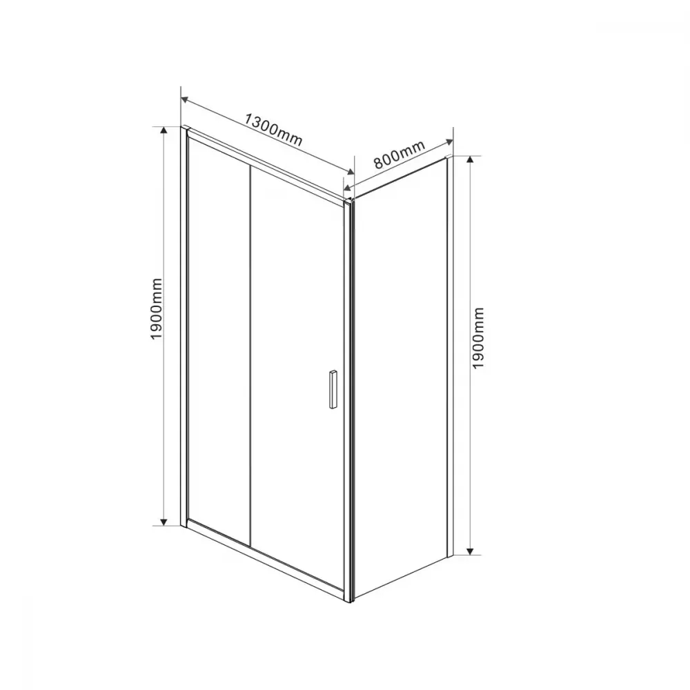 Душевой уголок Vincea Garda VSR-1G8013CLB 130x80, черный, стекло прозрачное