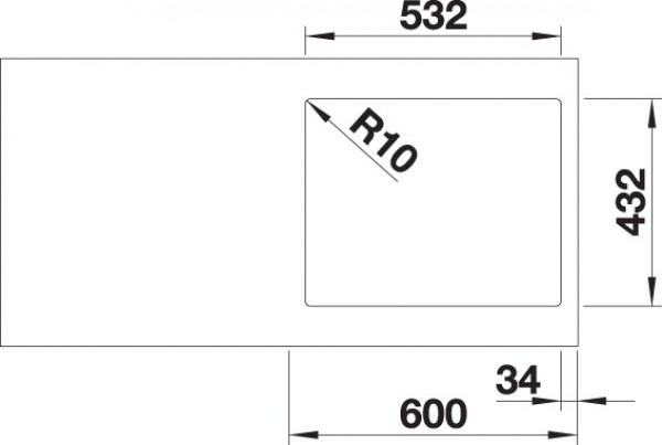 Кухонная мойка Blanco Subline 500-IF 524107 aнтрацит