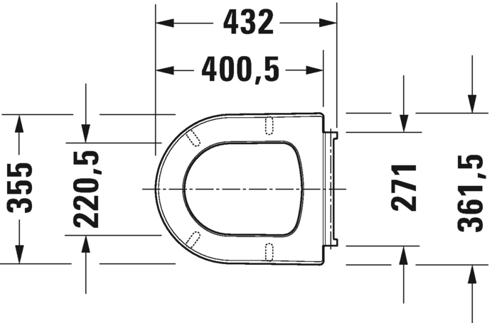 Крышка-сиденье для унитаза Duravit ME by Starck 0020110000