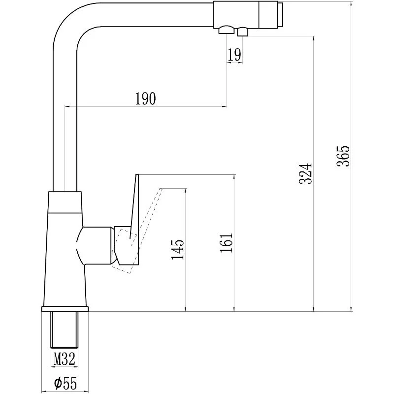 Смеситель для кухни Savol S-L1804C бронза