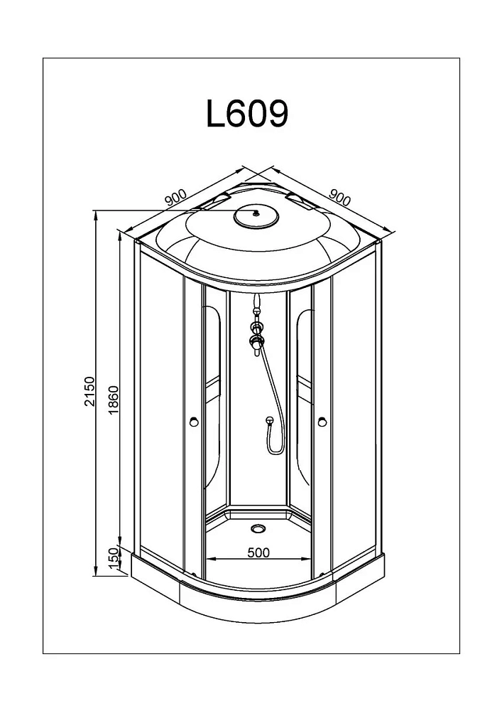 Душевая кабина Deto L L601