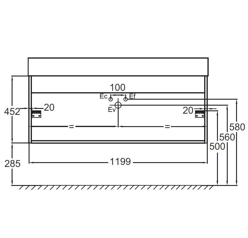 Тумба под раковину Jacob Delafon Vivienne EB1509-N18-F30 белый