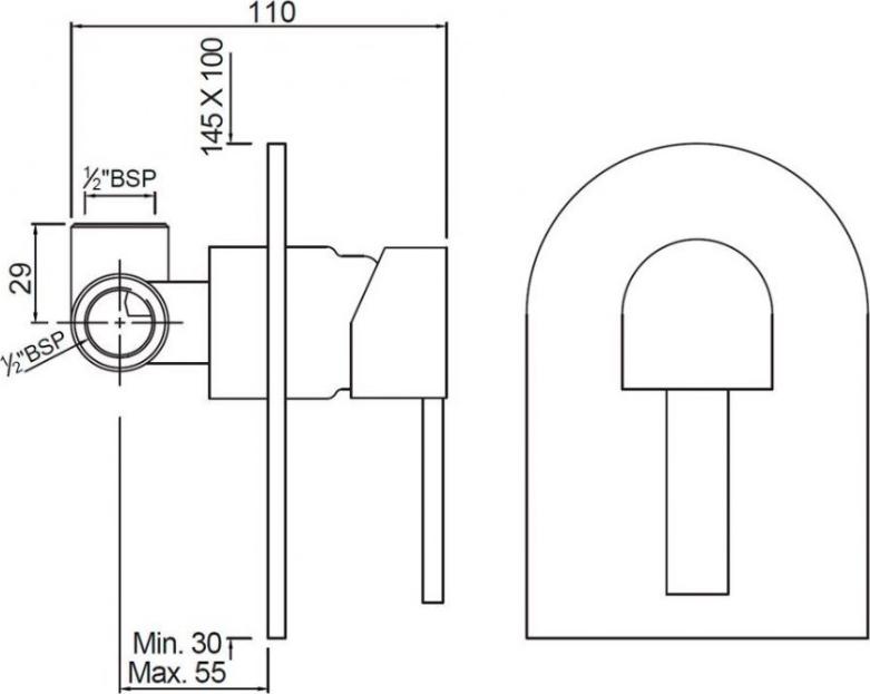 Смеситель для душа Jaquar D'arc DRC-CHR-37227