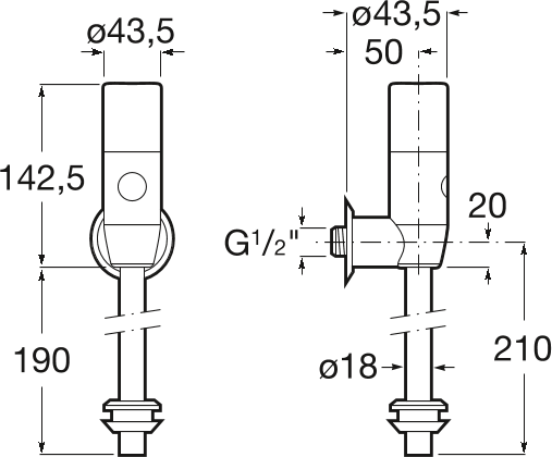 Сливной механизм для писсуара Roca Sentronic 5A9A79C00