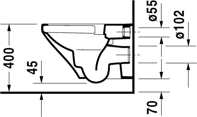 Подвесной унитаз Duravit DuraStyle 45510900A1 безободковый с крышкой-сиденьем soft close