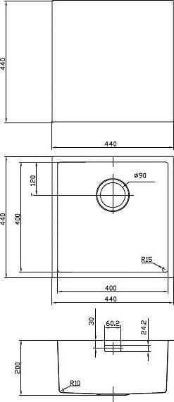 Комплект кухонная мойка Iddis Edifice EDI44S0i77 хром + смеситель Iddis Ray RAYSB00i05