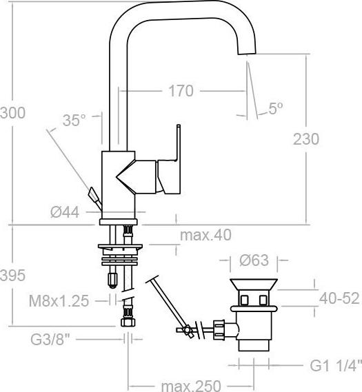 Смеситель Ramon Soler Rs-Q 931102 для раковины