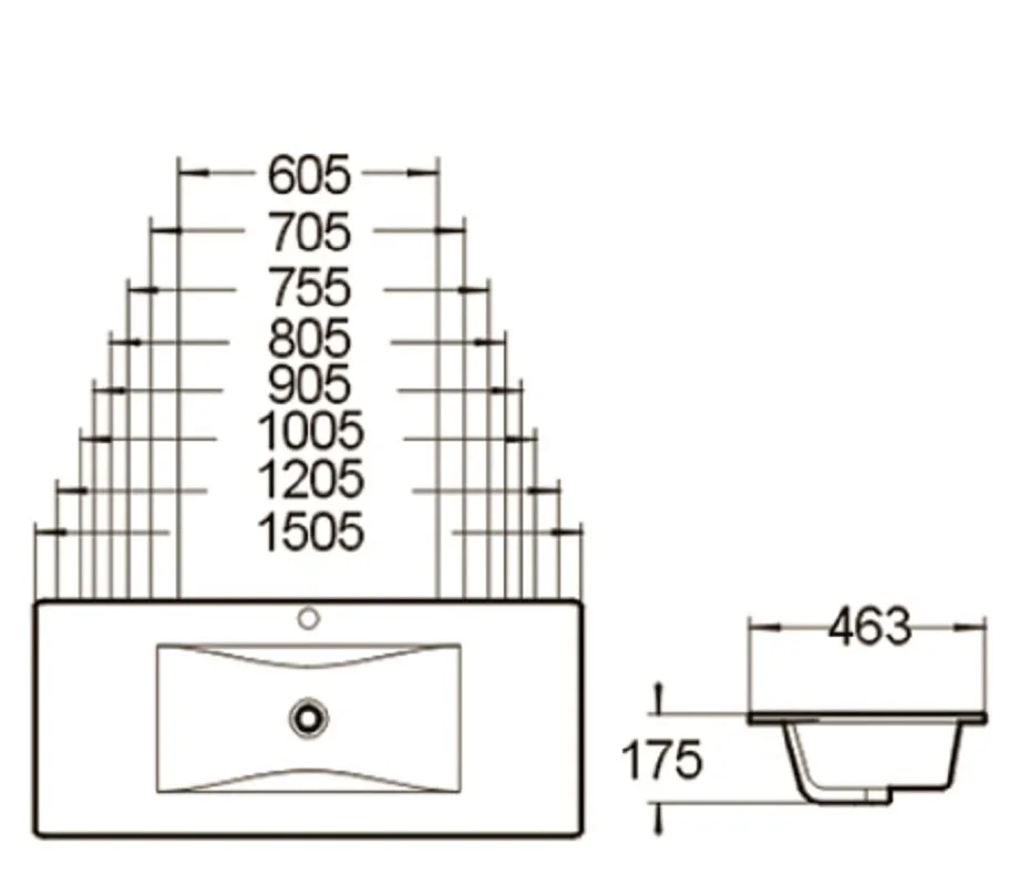 Раковина SantiLine SL-2102(100) белый