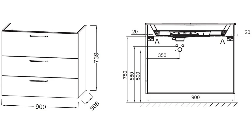 Тумба под раковину Jacob Delafon Odeon Rive Gauche EB2533-RX-S37 розовый